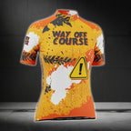 Way Off Course Women's Orange Short Sleeve Cycling Jersey, Funny Cycling Jerseys For Ladies CG0447