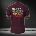 Daddy Grandpa Cycling Legend Men's Short Sleeve Cycling Jersey, Cycling Jerseys For Father's Day CE0032
