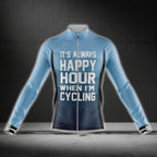 It's Always Happy Hour Hour When I'm Cycling Cycling Long Sleeve Jersey For Men, Funny Cycling Jerseys CG0730