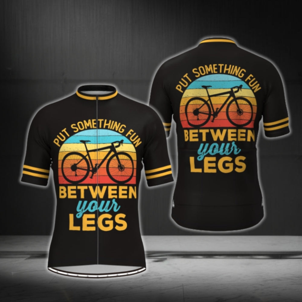 Put Something Fun Between Your Legs Men's Cycling Short Sleeve Jersey, Funny Humorous Cycling Jerseys CG0369