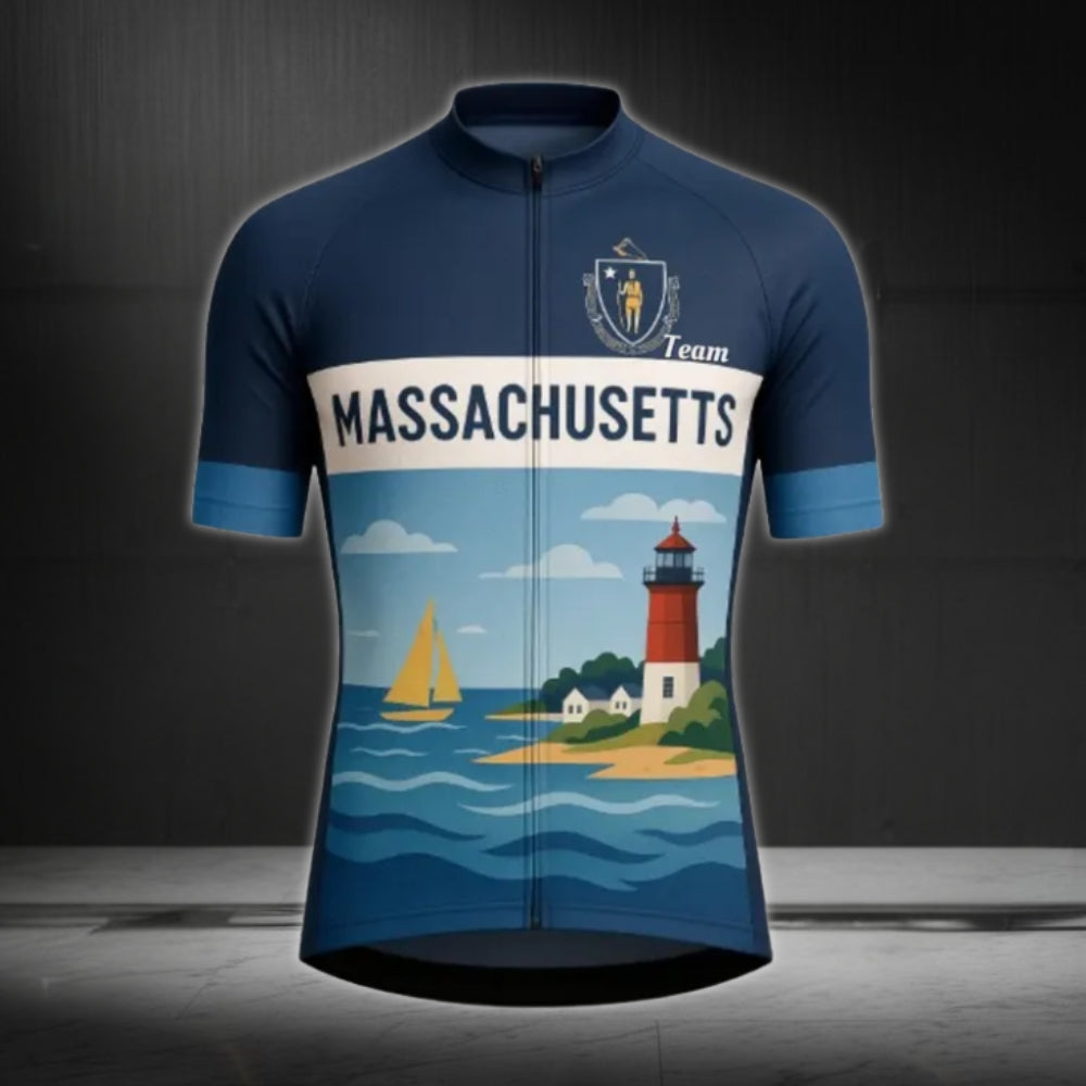 Custom American Flag Cycling Short Sleeve Jersey For Mens, Custom State Cycling Jerseys For Team CE0041