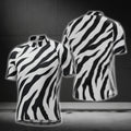 Black And White Zebra Cycling Short Sleeve Jersey For Men, Zebra Cycling Jerseys CG0449