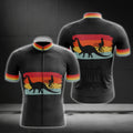 Retro Dinosaur Cycling Short Sleeve Jersey For Mens, Dinosaur Lover Cycling Jerseys CG0226