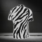 Black And White Zebra Cycling Short Sleeve Jersey For Men, Zebra Cycling Jerseys CG0449