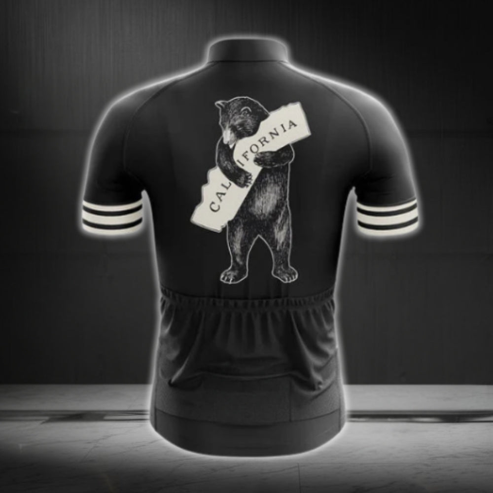 Black Bear California Cycling Short Sleeve Jersey For Men, California Cycling Jerseys CG0573