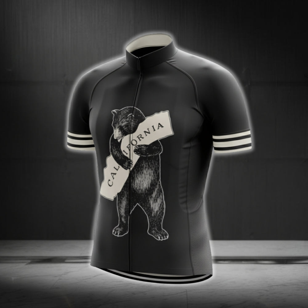 Black Bear California Cycling Short Sleeve Jersey For Men, California Cycling Jerseys CG0573