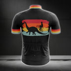 Retro Dinosaur Cycling Short Sleeve Jersey For Mens, Dinosaur Lover Cycling Jerseys CG0226
