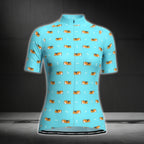 Beagle Dog Cycling Short Sleeve Jersey For Women, Beagle Cycling Jersey CG0450