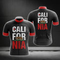 Black And Red California Cycling Short Sleeve Men Jersey, California State Cycling Jerseys CG0574