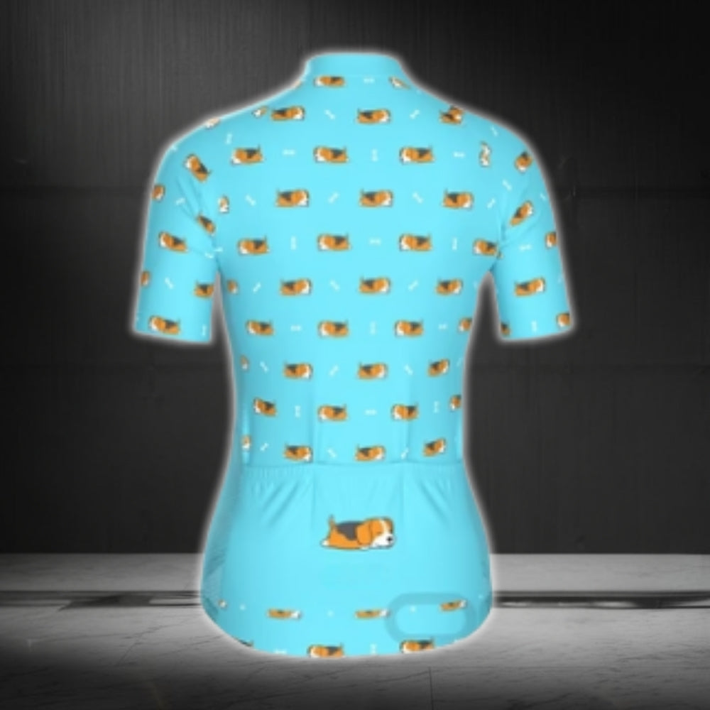 Beagle Dog Cycling Short Sleeve Jersey For Women, Beagle Cycling Jersey CG0450