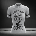Cycle Now Wine Later Women's Short Sleeve Cycling Jersey, Wine Lover Cycling Jersey For Ladies CZ0157