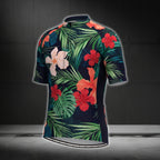 Hawaiian Tropical Cycling Short Sleeve Jersey Men, Tropical Cycling Jerseys CG0351