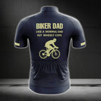 Biker Dad Like A Normal Dad But Wheely Cool Short Sleeve Cycling Jersey For Men, Funny Cycling Jerseys For Dad CG0467
