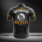 Never Underestimate An Old Man With A Bicyle Men's Cycling Short Sleeve Jersey, Funny Cycling Jerseys CG0129