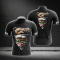 Bear California Flag Cycling Short Sleeve Jersey For Men, California Cycling Jerseys CG0575
