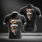 Bear California Flag Cycling Short Sleeve Jersey For Men, California Cycling Jerseys CG0575