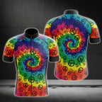 Tie Dye Cycling Short Sleeve Men's Jerseys, Tie Dye Cycling Jerseys CG0228