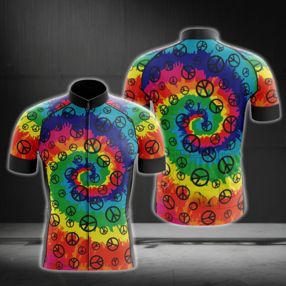 Tie Dye Cycling Short Sleeve Men's Jerseys, Tie Dye Cycling Jerseys CG0228