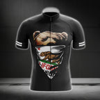 Bear California Flag Cycling Short Sleeve Jersey For Men, California Cycling Jerseys CG0575