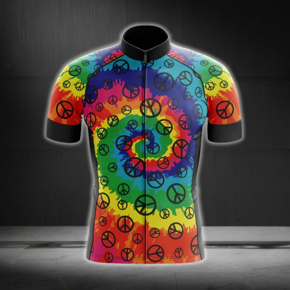 Tie Dye Cycling Short Sleeve Men's Jerseys, Tie Dye Cycling Jerseys CG0228