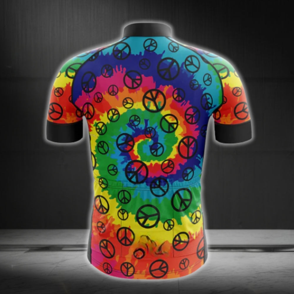 Tie Dye Cycling Short Sleeve Men's Jerseys, Tie Dye Cycling Jerseys CG0228