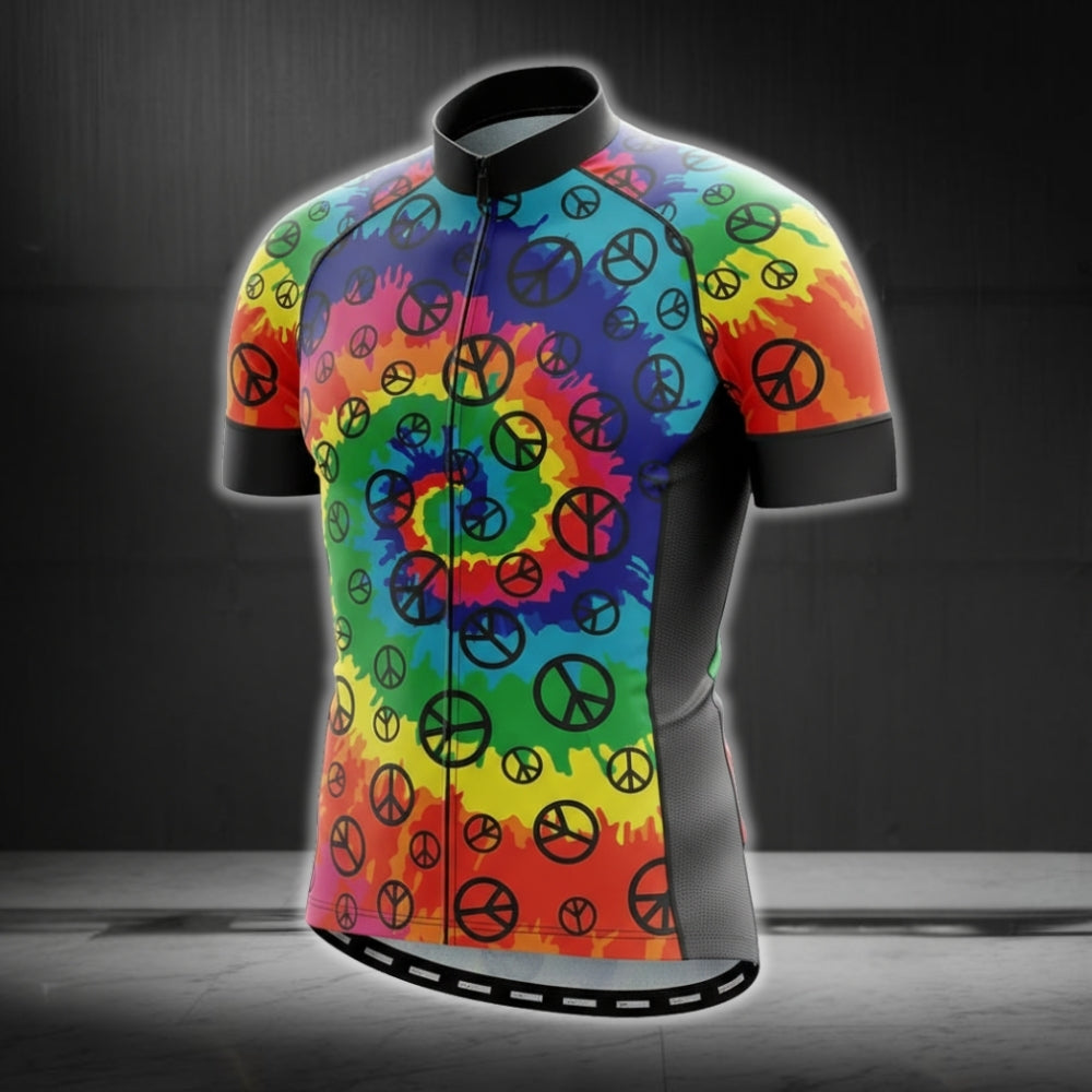 Tie Dye Cycling Short Sleeve Men's Jerseys, Tie Dye Cycling Jerseys CG0228