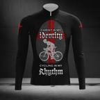 Christ Is My Identify Cycling Is My Rhythm Long Sleeve Cycling Jersey For Men, Christian Cycling Jerseys CG0576