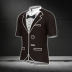 Black And White Tuxedo Cycling Short Sleeve Jersey For Mens, Men's Tuxedo Cycling Jerseys CG0353