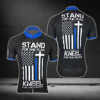 Stand For The FLag Kneel For The Cross Men's USA Flag Cycling Short Sleeve Jersey, Christian Patriotic Cycling Jerseys CG0354