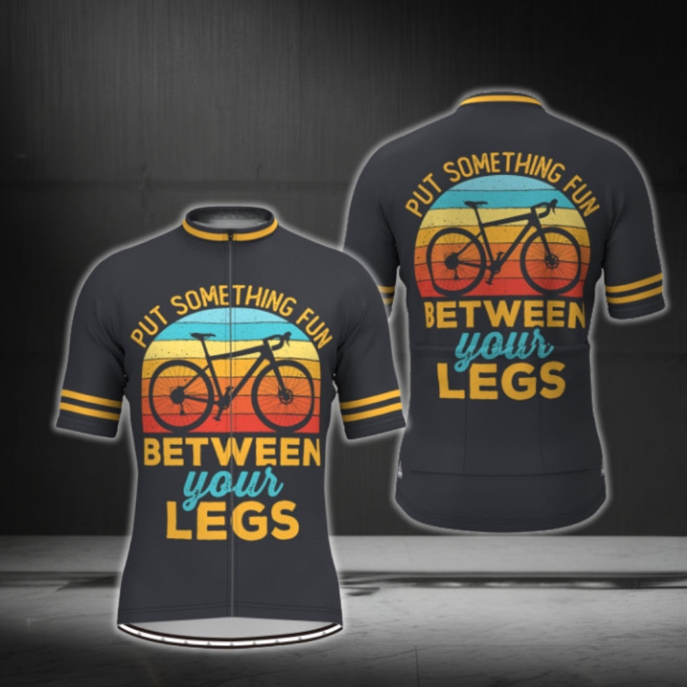 Put Something Fun Between Your Legs Men's Cycling Short Sleeve Jersey, Funny Humorous Cycling Jerseys CG0369