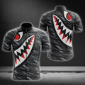 Shark Black Cycling Shoet Sleeve Jersey For Men, Shark Cycling Jersey CG0843