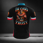 In God We Trust American Flag Cross Cycling Short Sleeve Jersey For Men, Patriotic God Cycling Jerseys CG0688