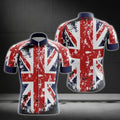 Grunge England Flag Cycling Short Sleeve Jersey Mens, England Patriotic Cycling Jerseys CG0454