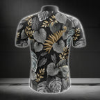 Black And Grey Tropical Cycling Jersey Short Sleeve For Men, Tropical Cycling Jerseys CG0230