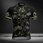 Bicycle Pattern Cycling Short Sleeve Jersey For Mens, Men's Cycling Jerseys CE0035