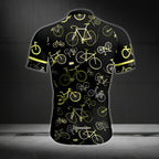 Bicycle Pattern Cycling Short Sleeve Jersey For Mens, Men's Cycling Jerseys CE0035