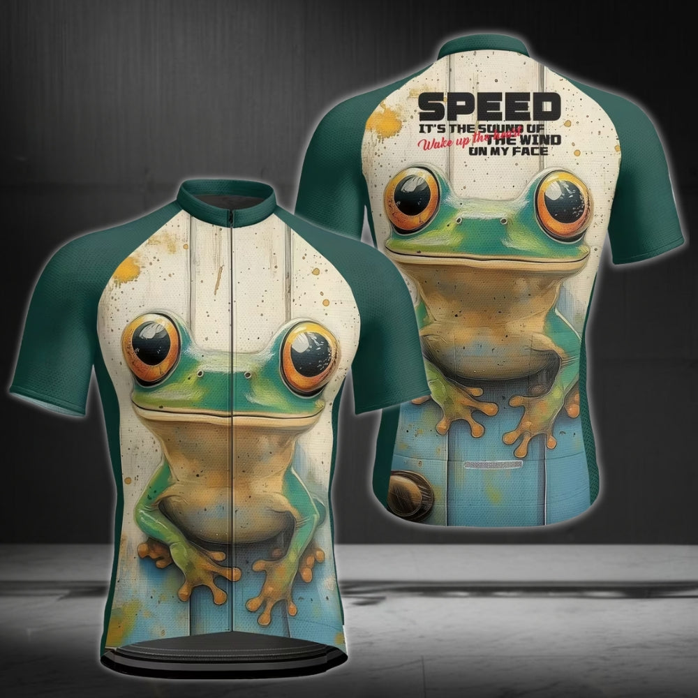 Green Frog Cycling Short Sleeve Jersey Mens, Frog Cycling Jerseys For Mens CE0039