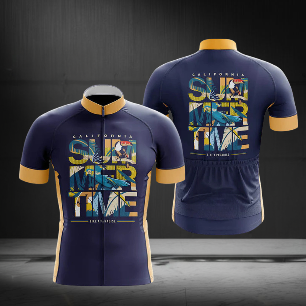 California Summer Like A Paradise Cycling Short Sleeve Jersey For Men, Summer California Cycling Jerseys CG0690