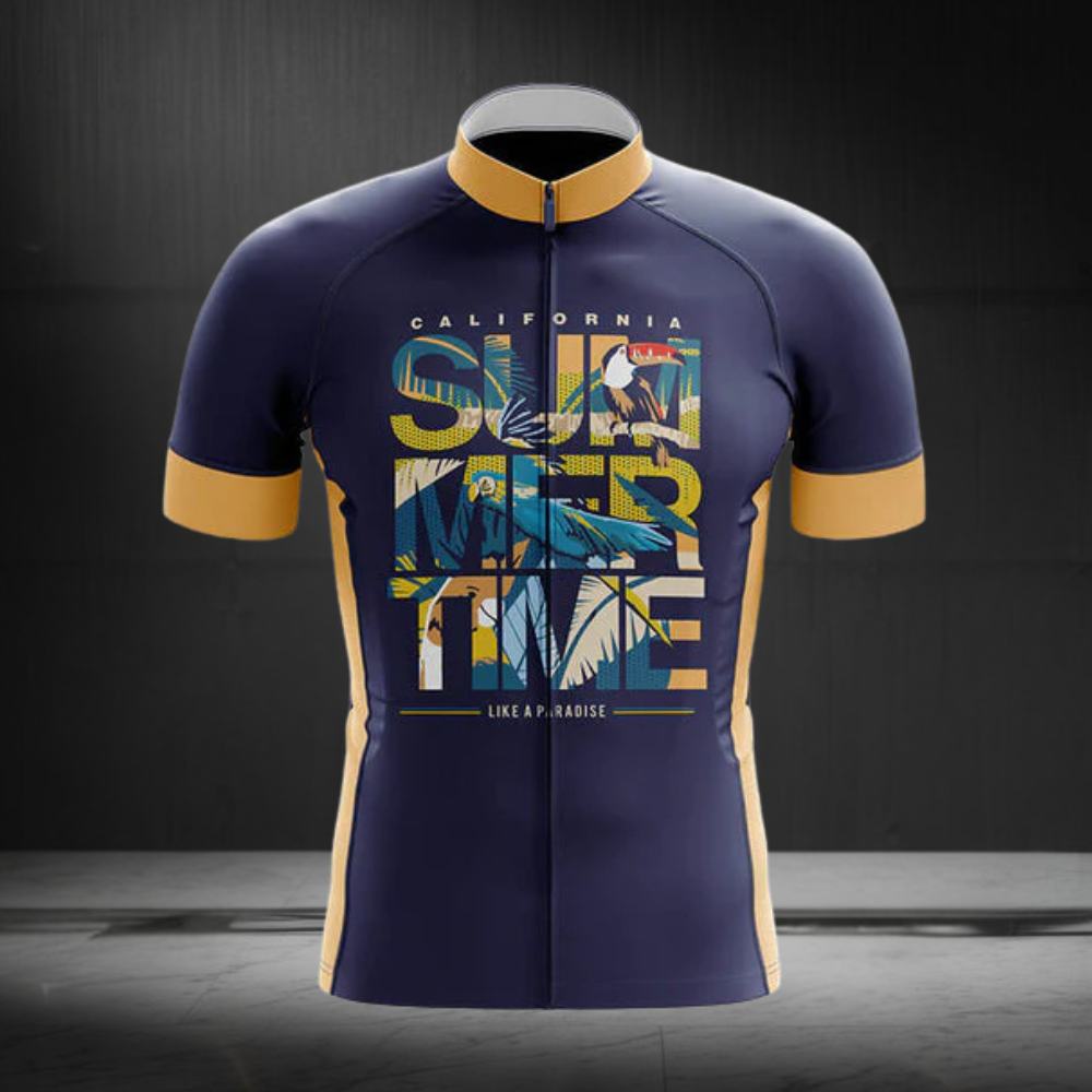 California Summer Like A Paradise Cycling Short Sleeve Jersey For Men, Summer California Cycling Jerseys CG0690