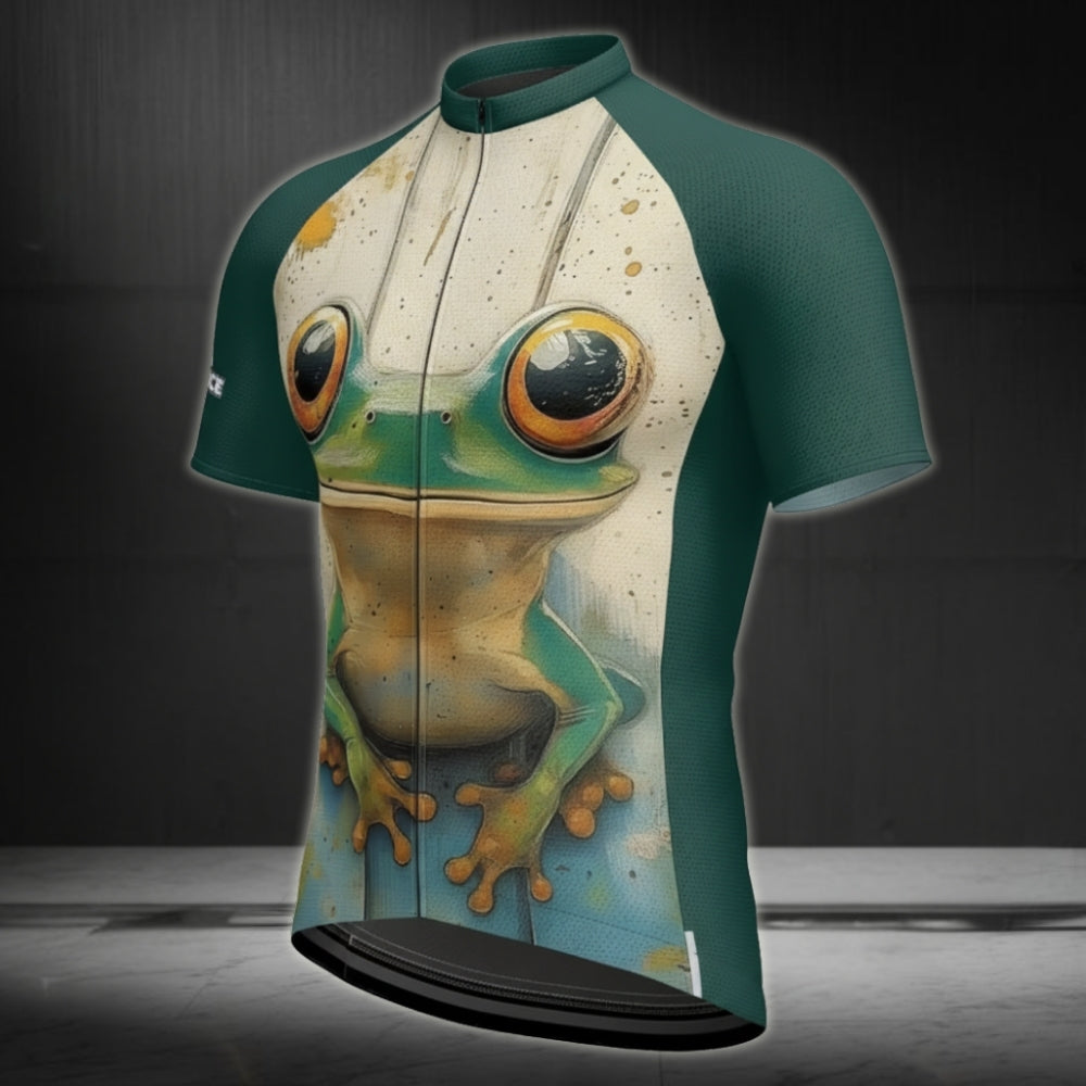 Green Frog Cycling Short Sleeve Jersey Mens, Frog Cycling Jerseys For Mens CE0039