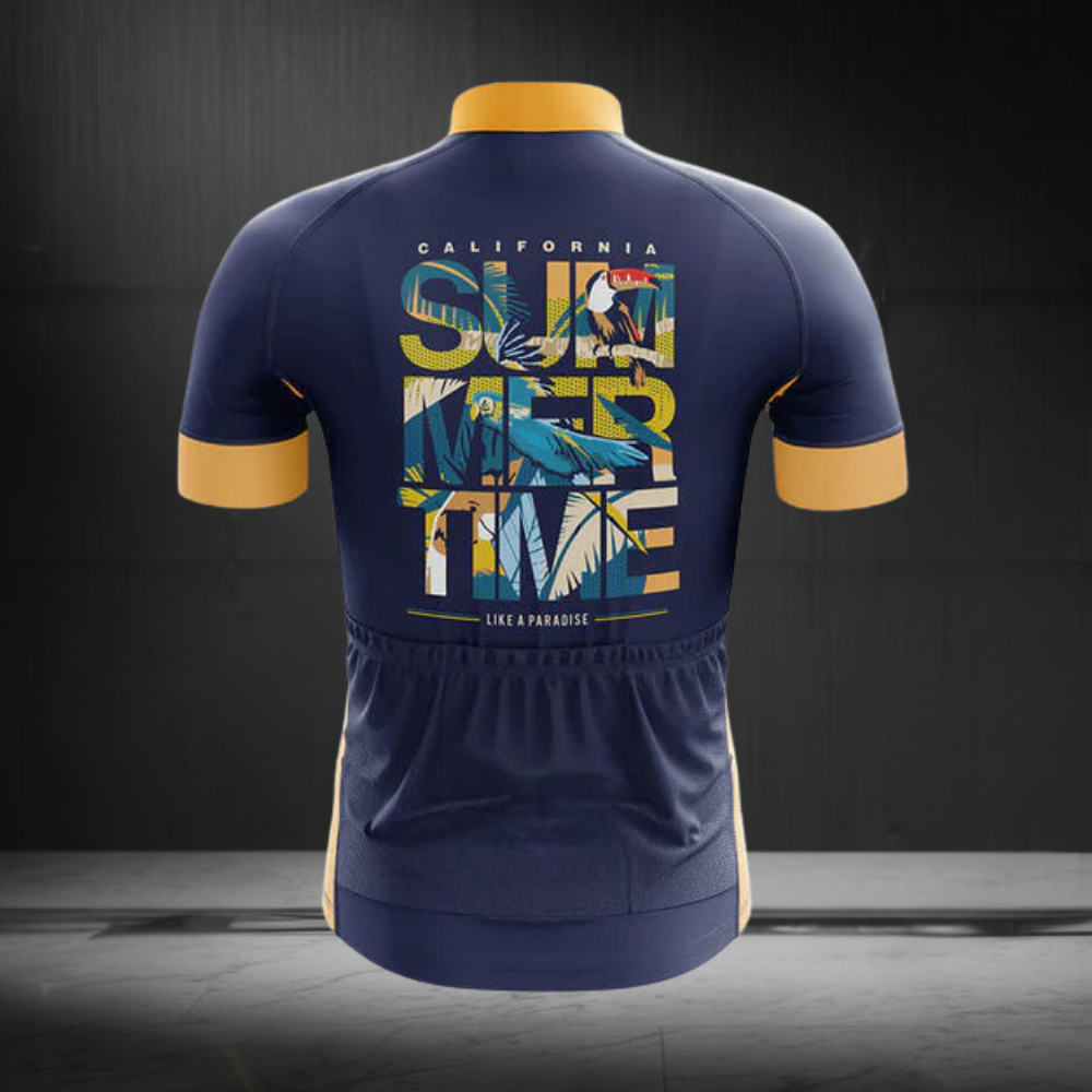 California Summer Like A Paradise Cycling Short Sleeve Jersey For Men, Summer California Cycling Jerseys CG0690