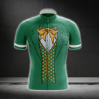 Leprechaun Tuxedo Cycling Short Sleeve Men's Jersey, Irish Patrick Tuxedo Cycling Jerseys CG0232