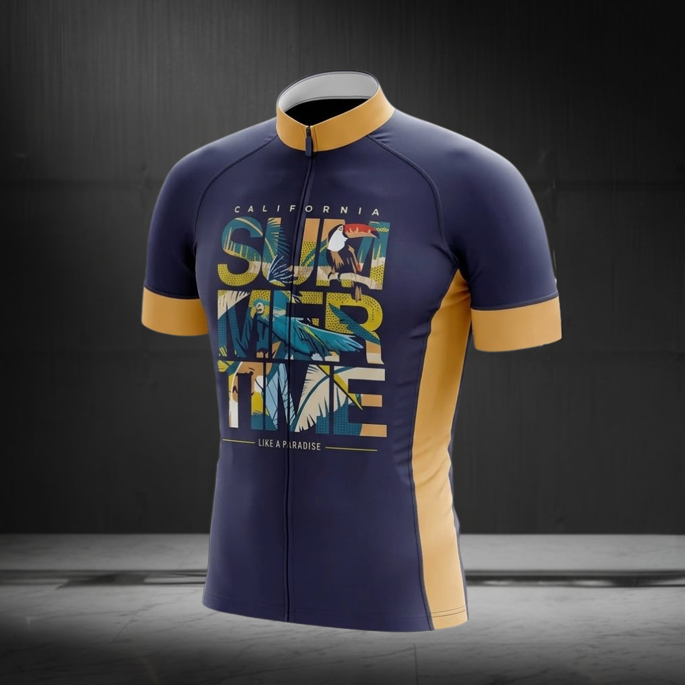 California Summer Like A Paradise Cycling Short Sleeve Jersey For Men, Summer California Cycling Jerseys CG0690