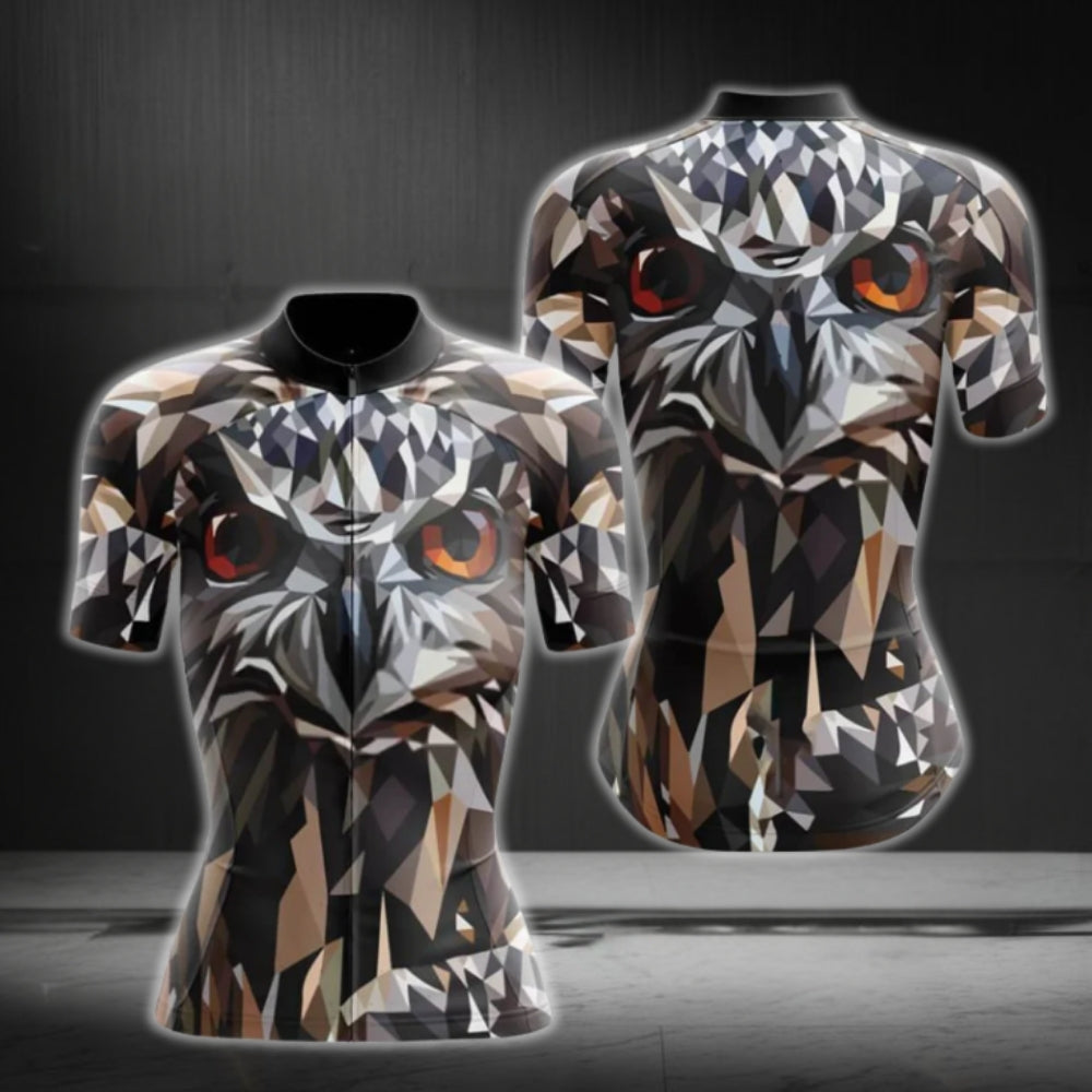 Women's Owl Cycling Short Sleeve Jersey, Owl Lovers Cycling Jerseys For Women CG0066