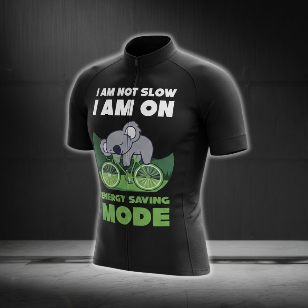 I Am Not Slow I Am On Energy Saving Mode Koala Cycling Jersey Short Sleeve Men, Funny Koala Cycling Jersey CG0881