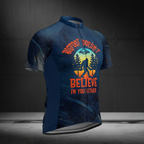 Bigfoot Doesn't Believe In You Either Short Sleeve Cycling Jersey For Men, Funny Sasquatch Cycling Jerseys CZ0154