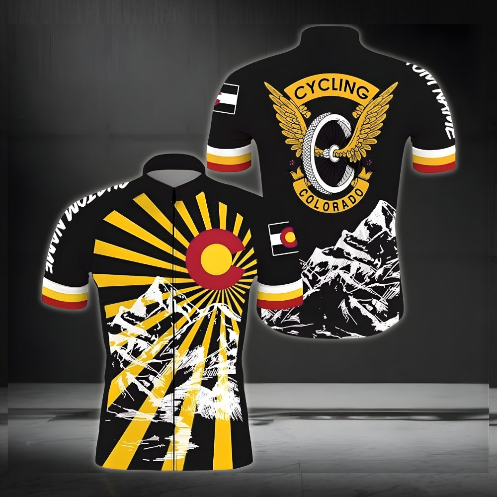 Custom Colorado Cycling Short Sleeve Jersey For Men CZ0001