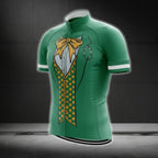 Leprechaun Tuxedo Cycling Short Sleeve Men's Jersey, Irish Patrick Tuxedo Cycling Jerseys CG0232