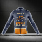 Have A Wheely Good Day Men's Cycling Long Sleeve Jersey, Funny Cycling Jersey For Men CG0731