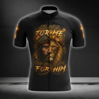 He Died For Me And Now I Live For Him Cycling Short Sleeve Jersey For Men, Christian Lion Cycling Jersey CG0844